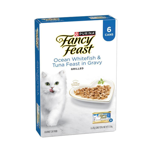 Fancy Feast Grilled Ocean Whitefish & Tuna Cat Food 6x85g - 6 Pack