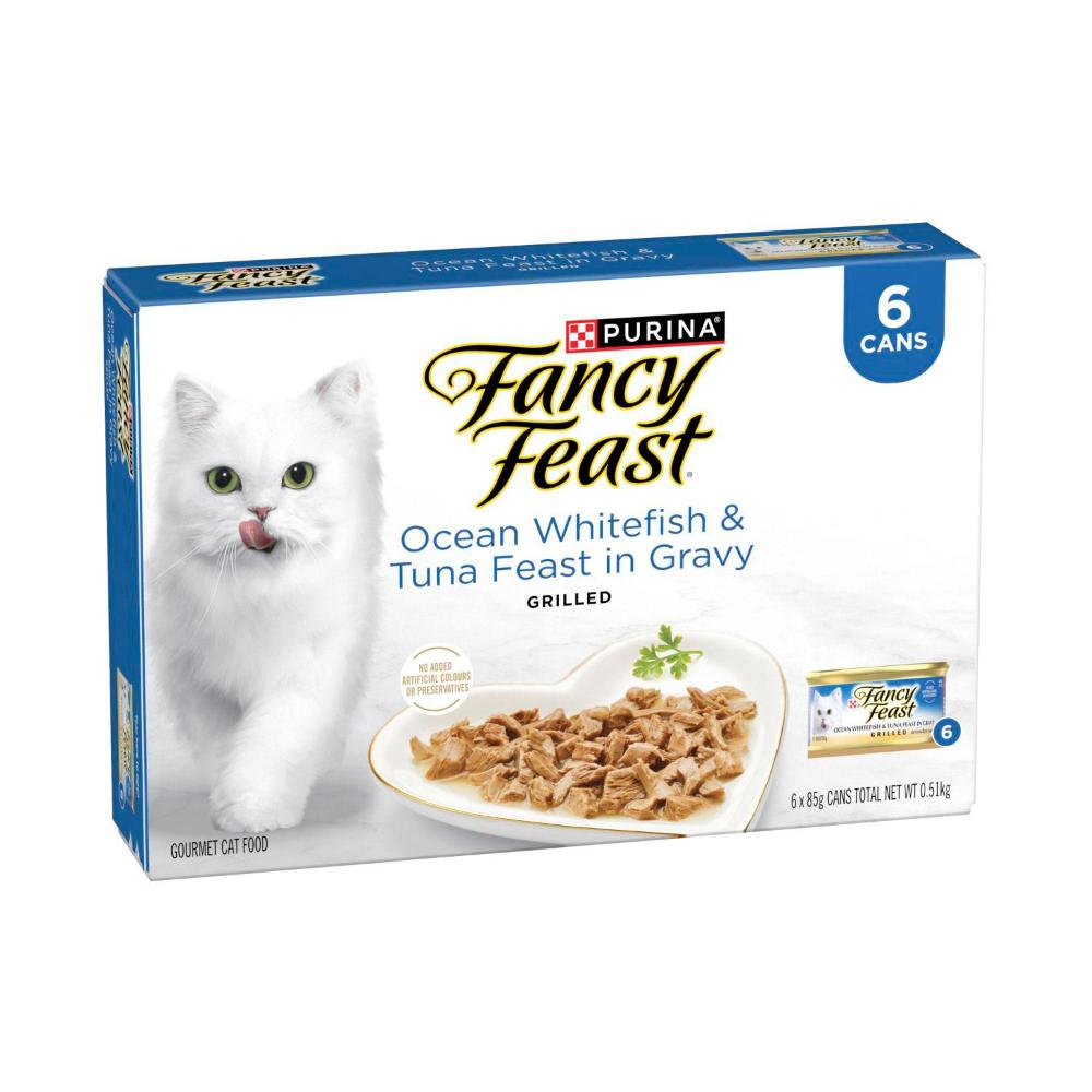 Fancy Feast Grilled Ocean Whitefish & Tuna Cat Food 6x85g - 6 Pack
