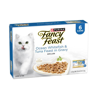 Fancy Feast Grilled Ocean Whitefish & Tuna Cat Food 6x85g - 6 Pack