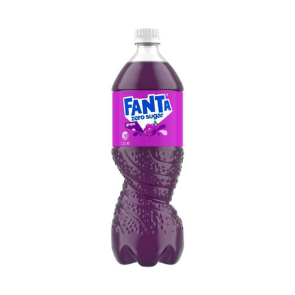 Fanta Grape Zero Soft Drink Bottle - 1.25L