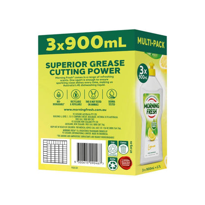 Morning Fresh Bulk Dishwashing Liquid Lemon Multipack 3x900ml - 2.7L