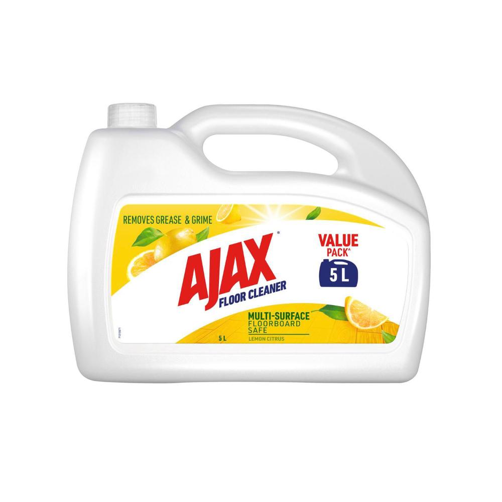 Bulk Ajax Floor Cleaner Lemon - 5L