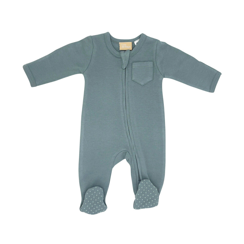 Love All Ways Jersey Romper Sea Foam Green 0-3 Months - 1 pack
