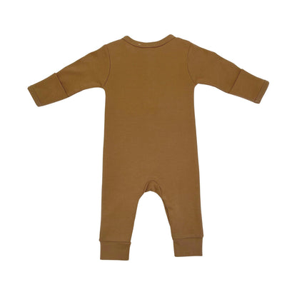 Love All Ways Cozy Button Up Bodysuit - Latte - 0-3 Months - 1 pack