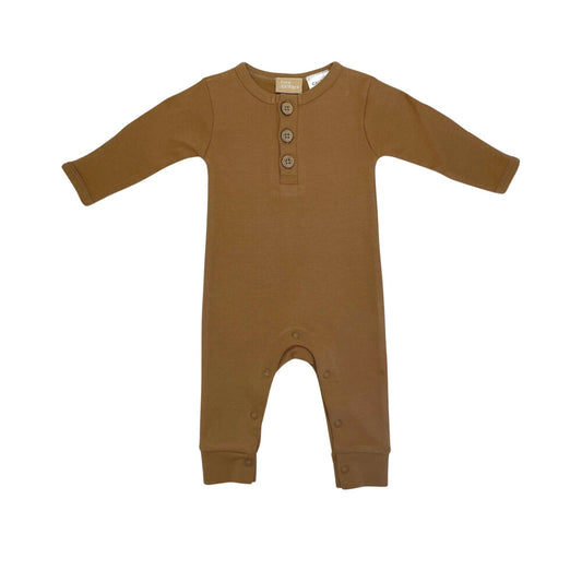 Love All Ways Cozy Button Up Bodysuit - Latte - 3-6 Months - 1 pack