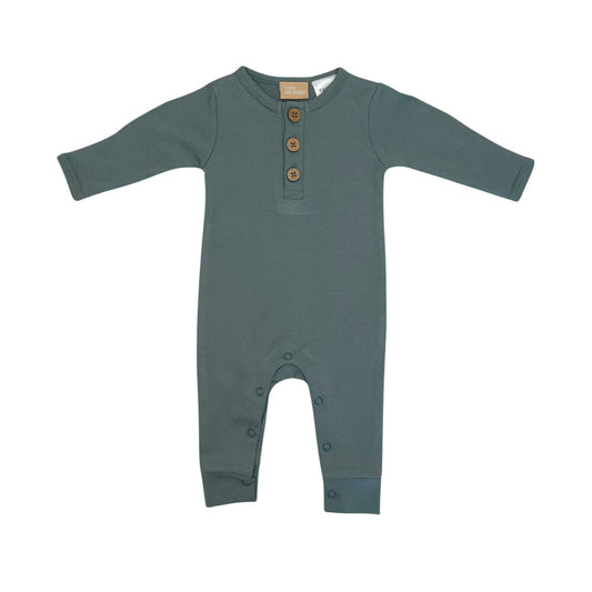 Love All Ways Cozy Button Up Bodysuit - Sea Foam Green - 0-3 Months - 1 pack
