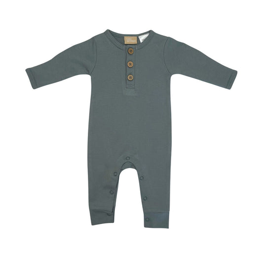 Love All Ways Cozy Button Up Bodysuit - Sea Foam Green - 3-6 Months - 1 pack