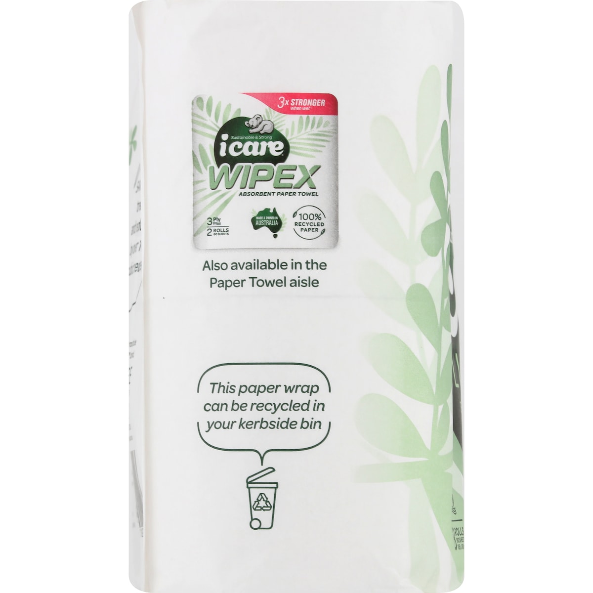 Icare 100% Recycled Luxury 3 Ply Toilet Tissue 8 Pack