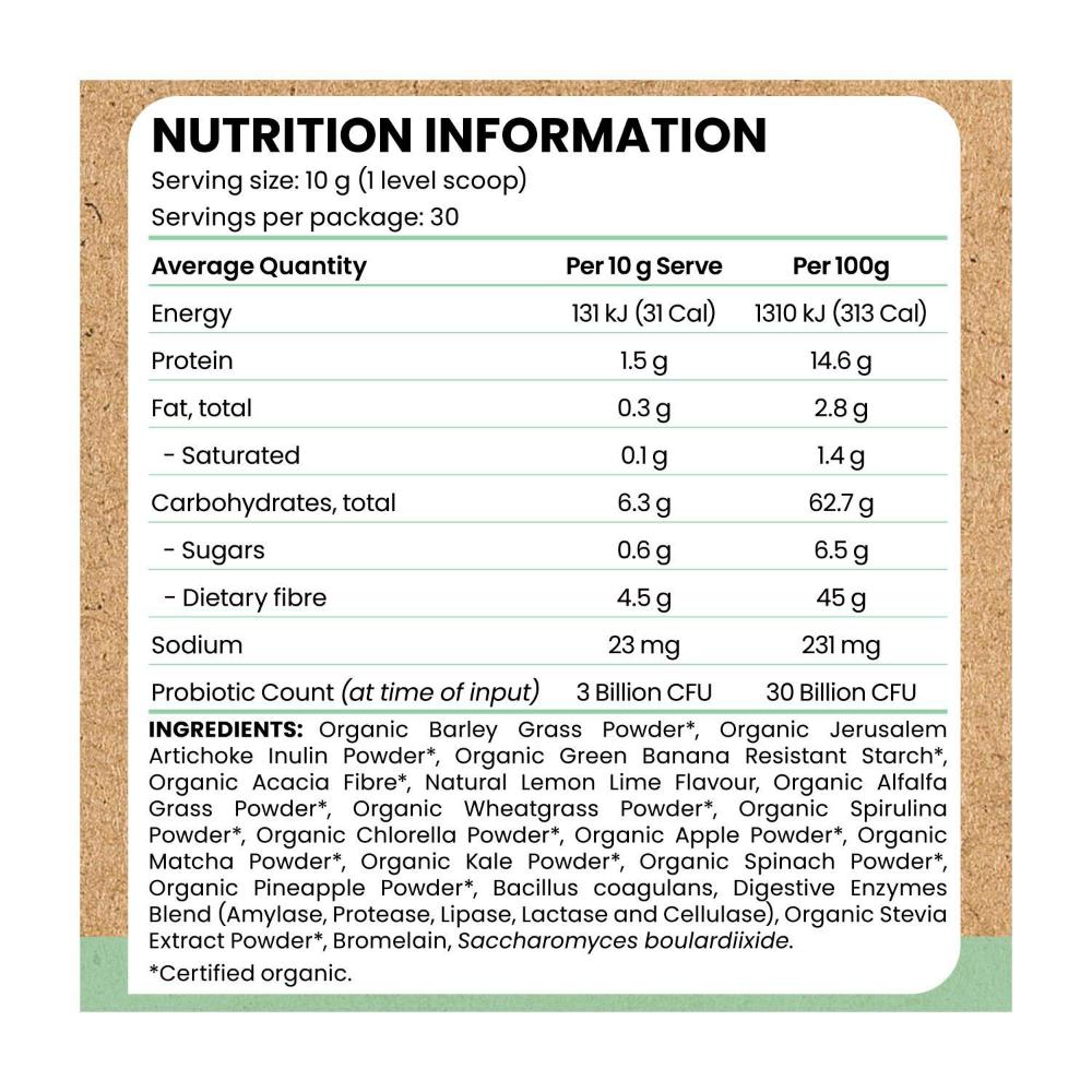 Braw Ultimate Greens + 30 Serves Lemon Lime - 300g
