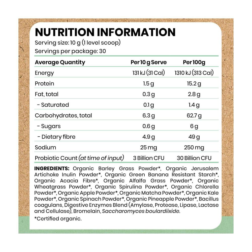 Braw Ultimate Greens + 30 Serves Natural - 300g