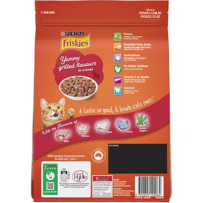 Friskies Adult Meaty Grills Dry Cat Food 1kg