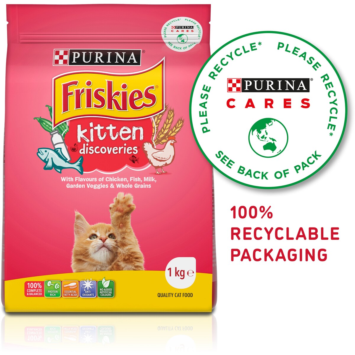Friskies Kitten Kitten Discoveries Dry Cat Food 1kg