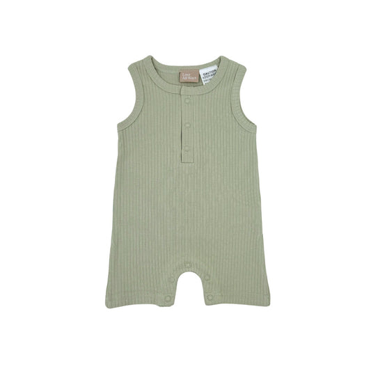 Love All Ways Sleeveless Ribbed Onesie - Soft Sage - 3-6 Months - 1 pack