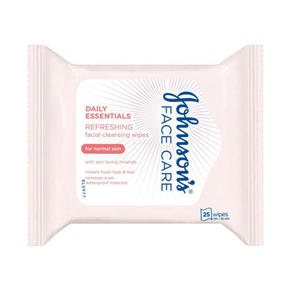 Johnson's Daily Essentials Face eansing Wipes For Normal Skin - 25 pack