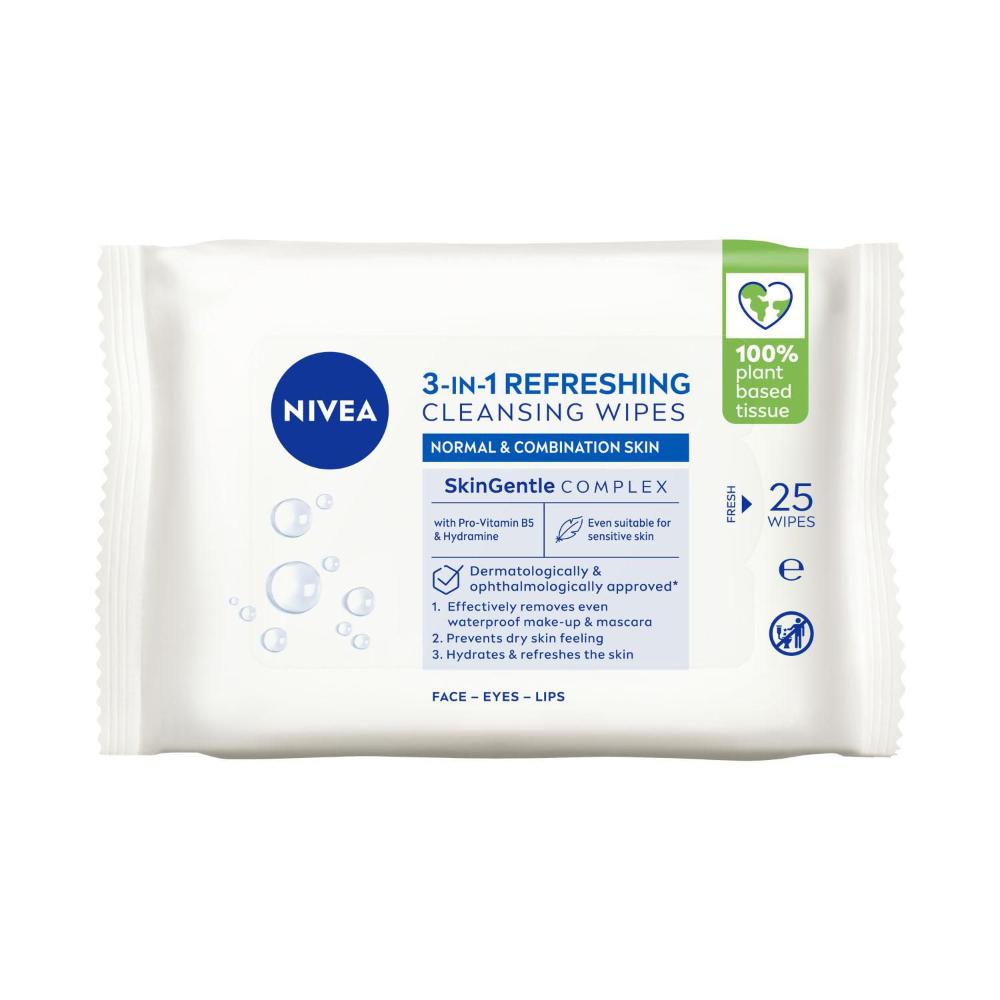 Nivea Refreshing Cleansing Wipes - 25 pack