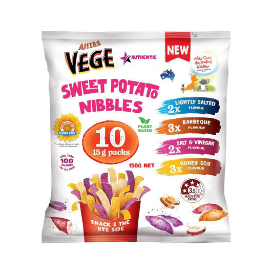 Vege Sweet Potato Nibbles Multipack Chips 10x15g - 150g