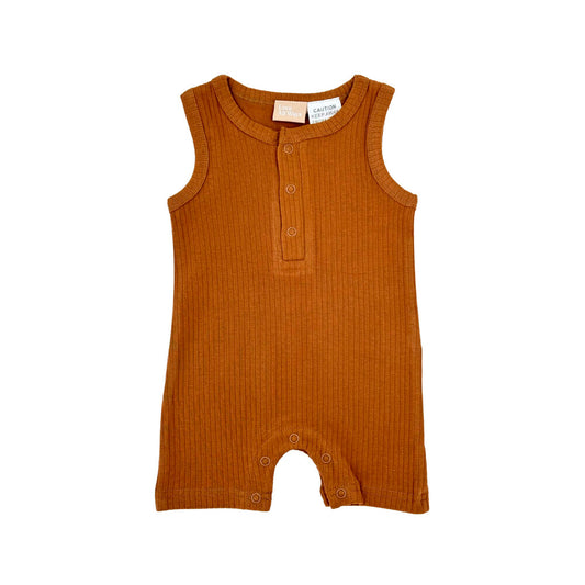 Love All Ways Sleeveless Ribbed Onesie - Iced Latte - 0-3 Months - 1 pack