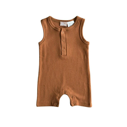 Love All Ways Sleeveless Ribbed Onesie - Iced Latte - 3-6 Months - 1 pack