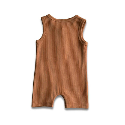 Love All Ways Sleeveless Ribbed Onesie - Iced Latte - 3-6 Months - 1 pack