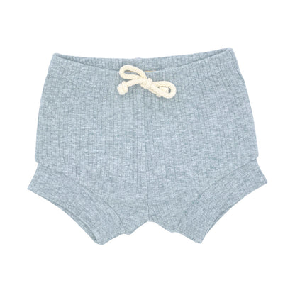 Love All Ways Short Sleeve Ribbed Lounge Set - Cloud Grey - 0-3 Months - 1 pack