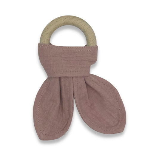 Love All Ways Organic Beechwood Teether Dark Pink - 1 pack