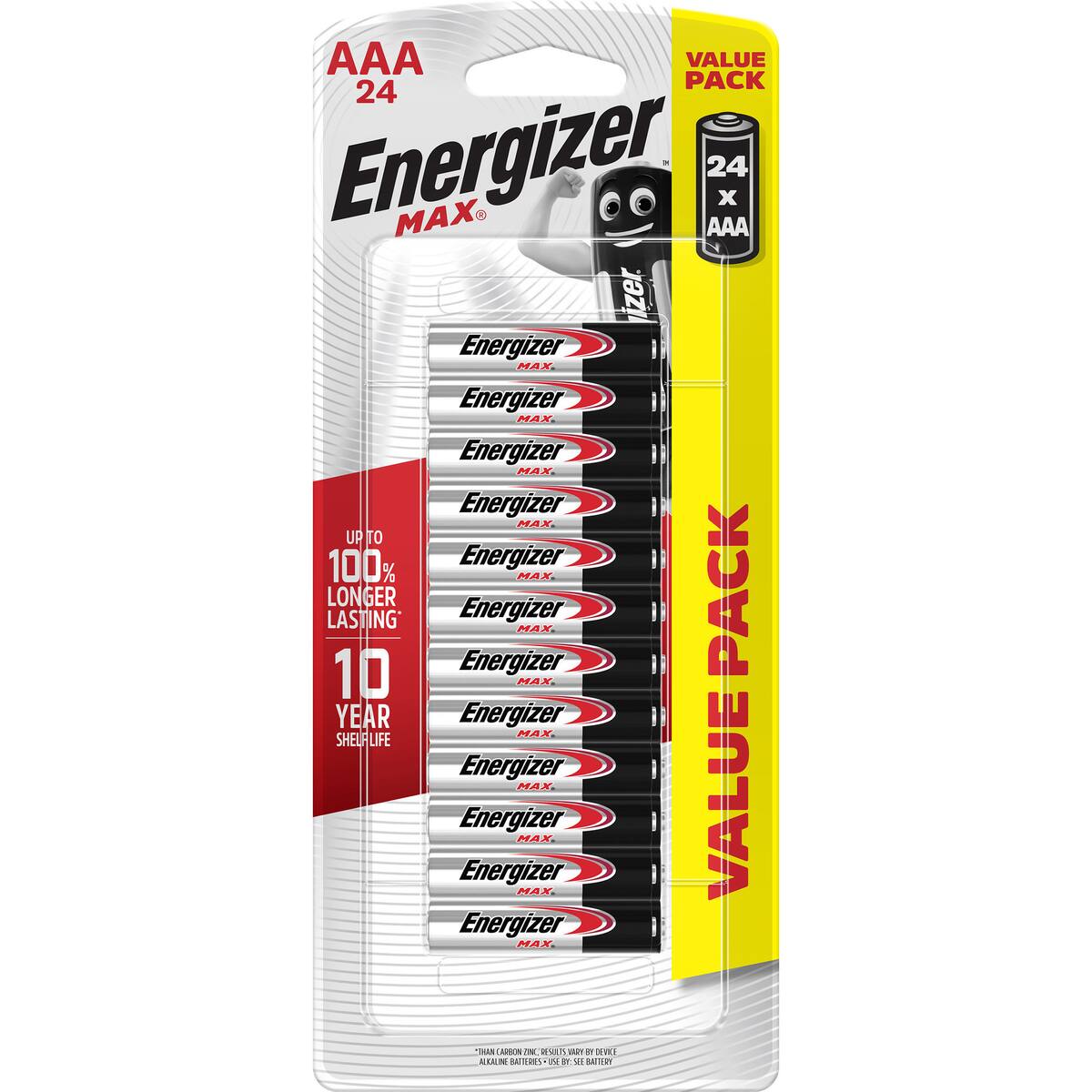 Energizer Max Aaa Alkaline Batteries 24 Pack