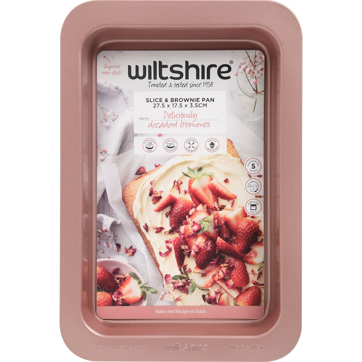 Wiltshire Rose Gold Slice Brownie Pan Each