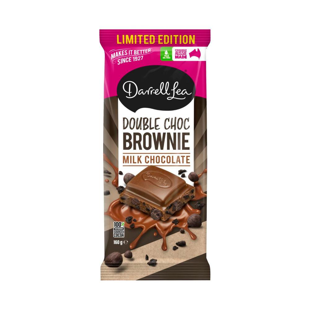Darrell Lea Milk Chocolate Double Chocolate Brownie - 160g