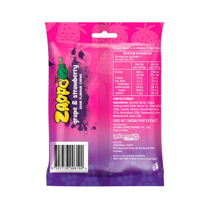 Zappo Grape And Strawberry 4Pack - 116 GRAM