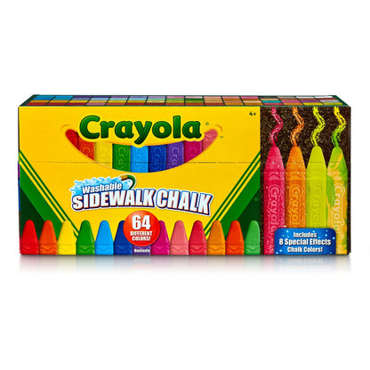 Crayola Washable Sideway Chalk 64 Pack