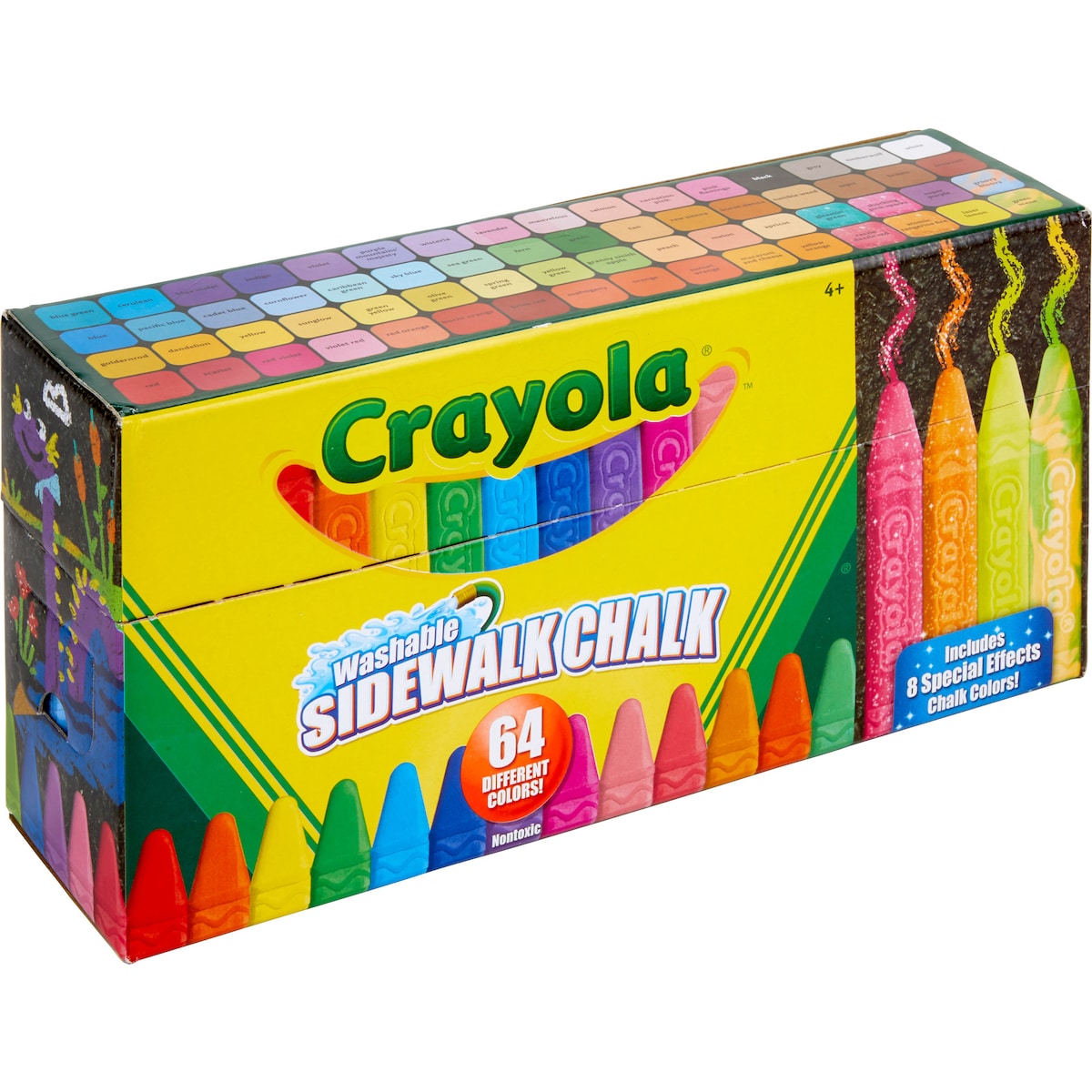 Crayola Washable Sideway Chalk 64 Pack