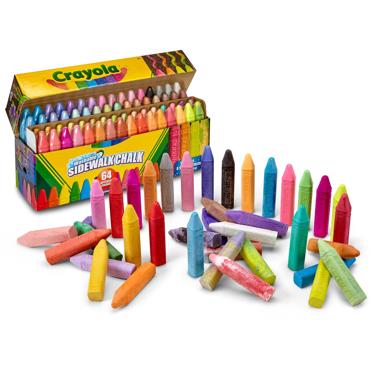 Crayola Washable Sideway Chalk 64 Pack