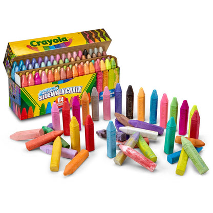 Crayola Washable Sideway Chalk 64 Pack