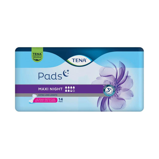 Tena Xtra Long Incontinence Pads Night Maxi - 14 pack