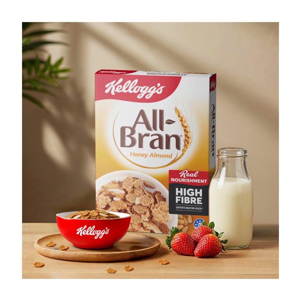 Kellogg's All-Bran Wheat Flakes Honey Almond Breakfast Cereal - 420g