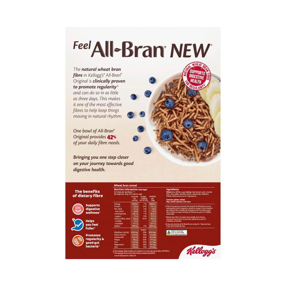 Kellogg's All-bran Original High Fibre Breakfast Cereal - 530g