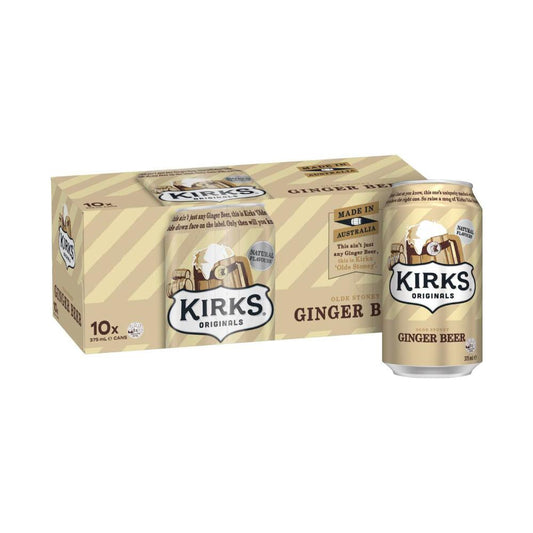 Kirks Ginger Beer Soft Drink 10x375ml