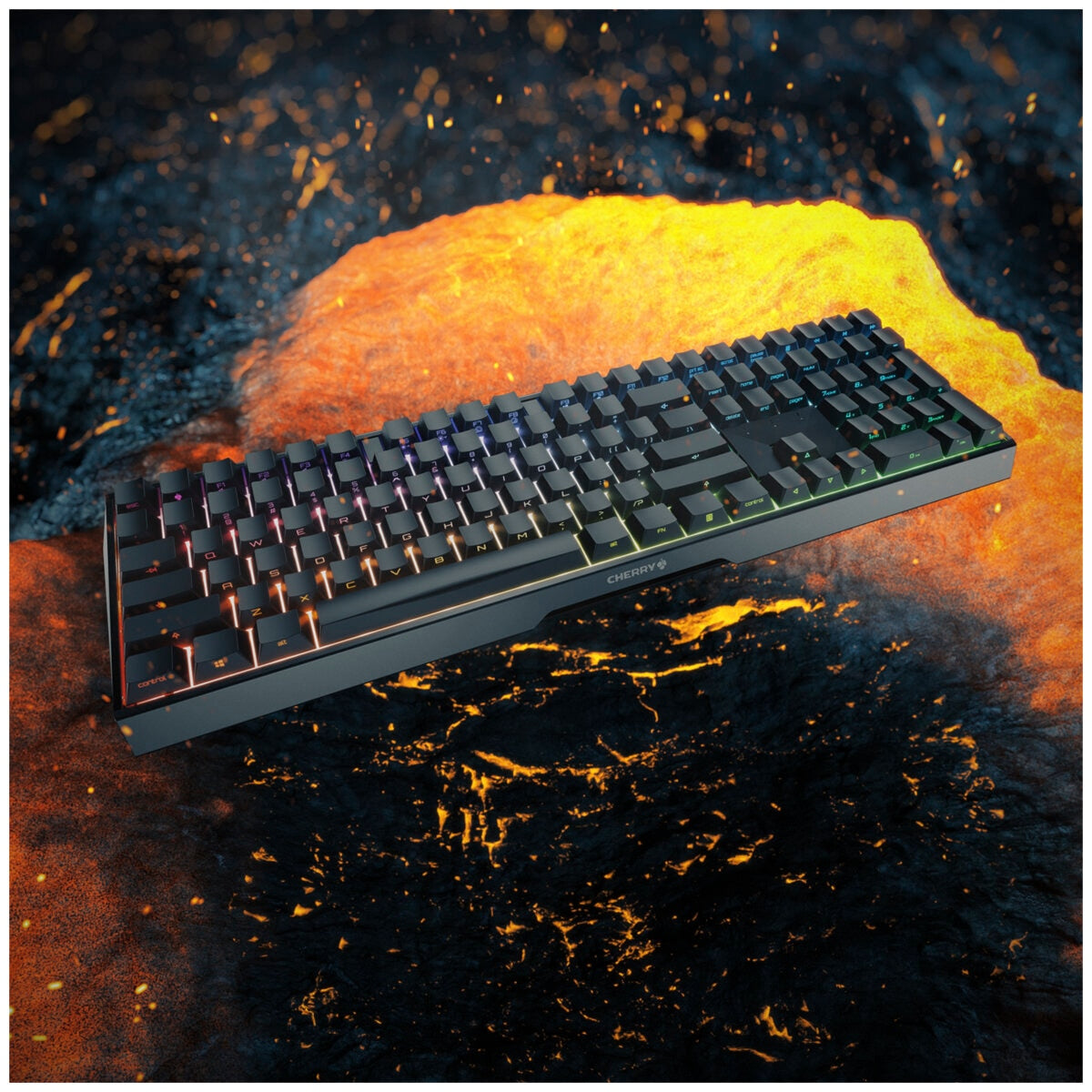 CHERRY MX 3.0S RGB Gaming Keyboard (Black) MX Red Switch G80-3874LYAEU-2