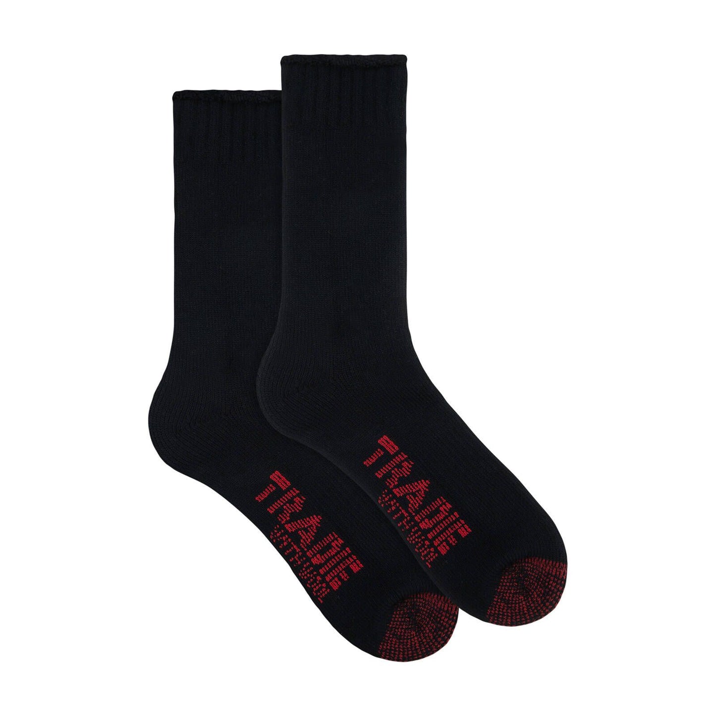 Tradie Men's Black Wool Crew Socks - Size 7-10 - 2 Pack