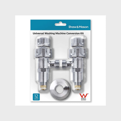Shaw Mason Chrome Universal Washing Machine Conversion Kit - 50 x 150 x 198mm