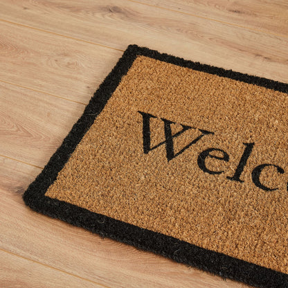 Madras Link Coir Door Mat - 50 x 80cm - Black