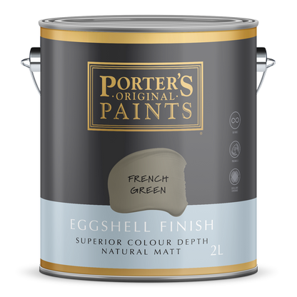 Porter's Washable Paint - 2L - French Green - Eggshell