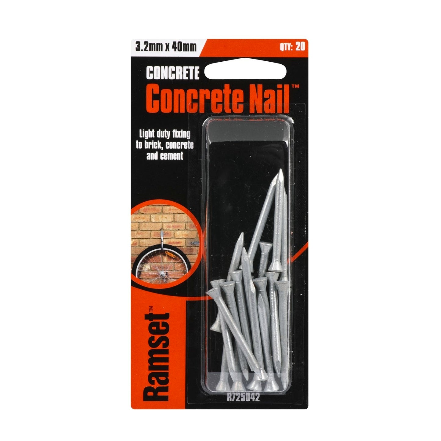 Ramset Concrete Nail - 3.2 x 40mm - 20 Pack