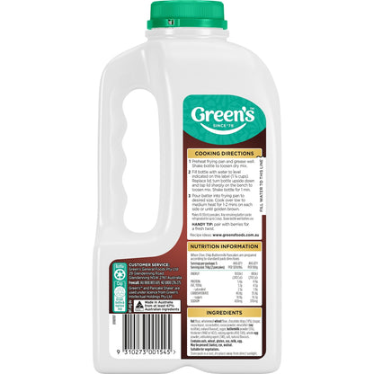 Greens Temptations Choc Chip Buttermilk Pancake Shake 335g