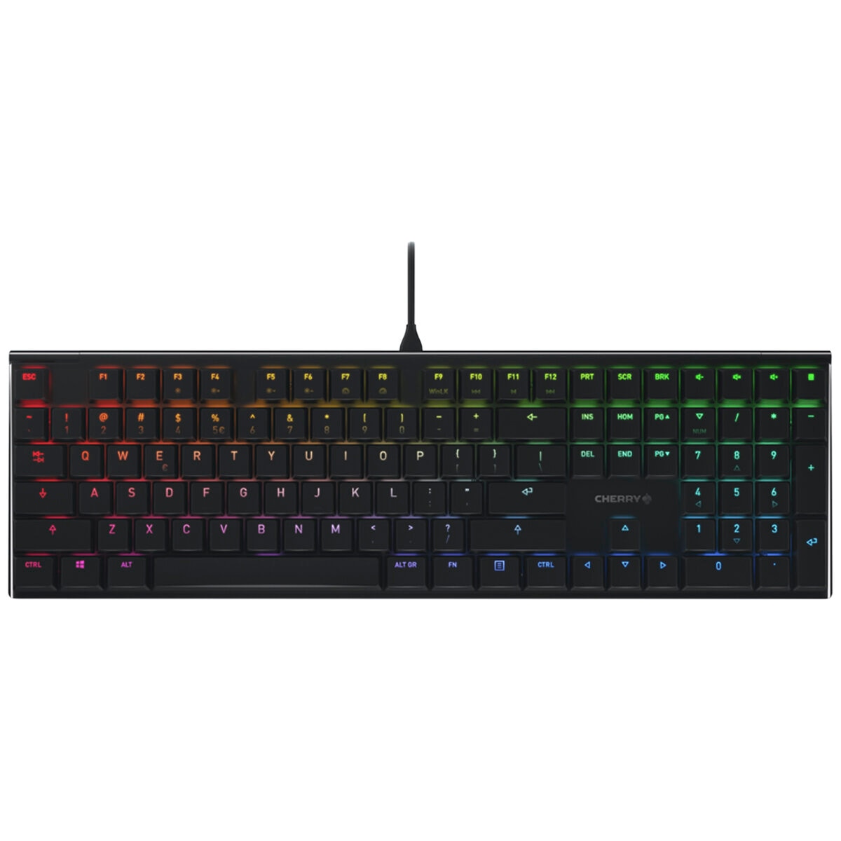 CHERRY MX 10.0 RGB Black Gaming Keyboard MX Low Profile Red Switch