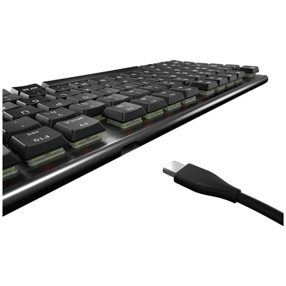 CHERRY MX 10.0 RGB Black Gaming Keyboard MX Low Profile Red Switch