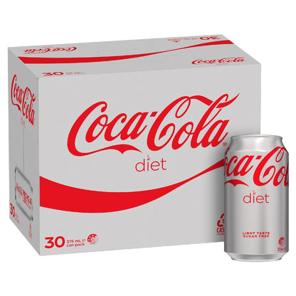 Coca - Cola Diet Soft Drink Multipack Cans 375ml X 30 Pack
