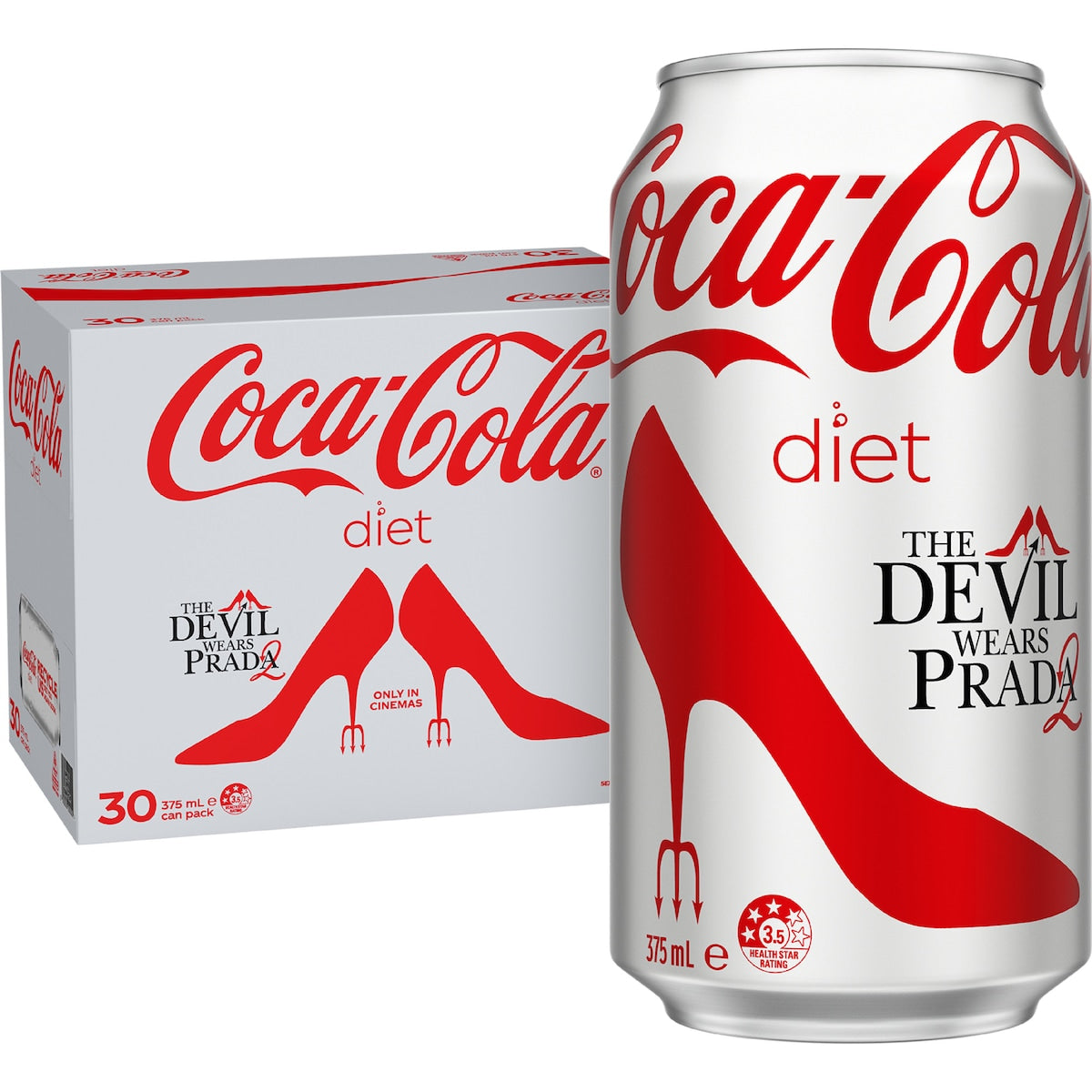 Coca-cola Diet Soft Drink Cans 375ml X 30 Pack
