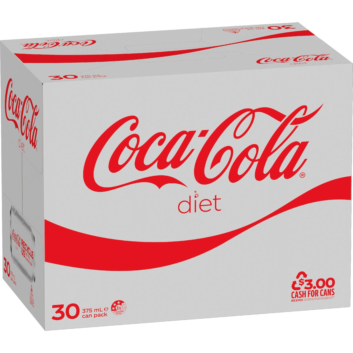Coca-cola Diet Soft Drink Cans 375ml X 30 Pack