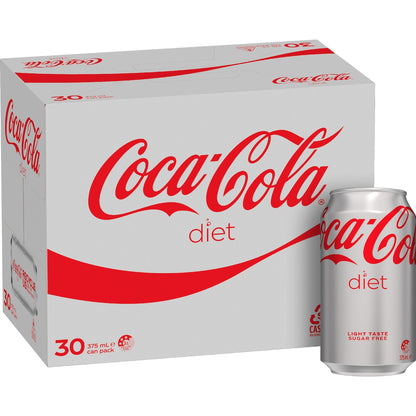 Coca-cola Diet Soft Drink Cans 375ml X 30 Pack